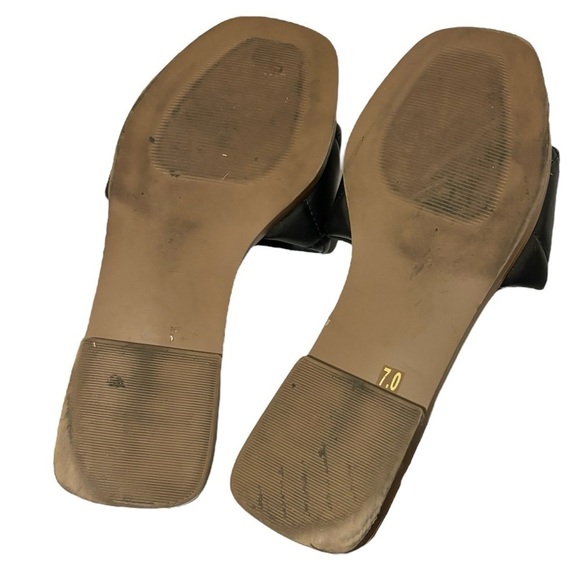 Steven New York by Steve Madden Black Holyn Quilted Flat Slide Sandals Size 7 - Picture 11 of 11